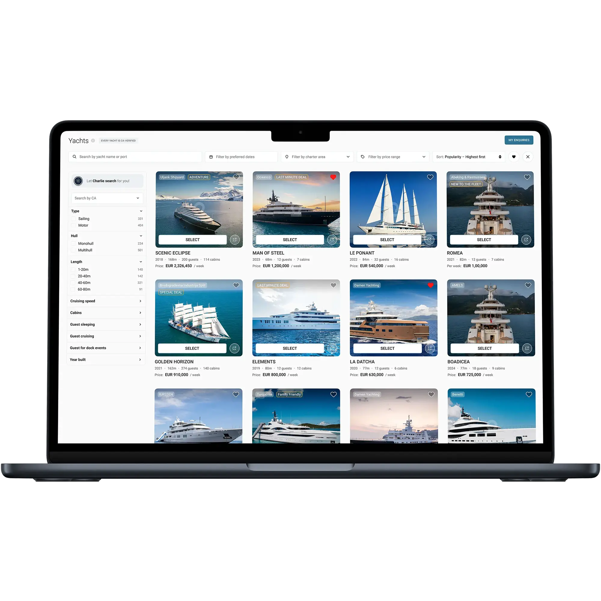 Yacht Listings